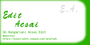 edit acsai business card